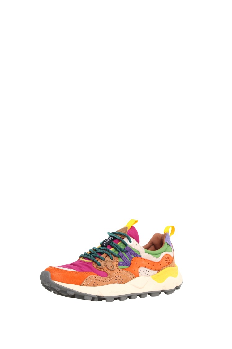 Flower Mountain Sporty Multicolored Suede Sneakers With Antibacterial Insole