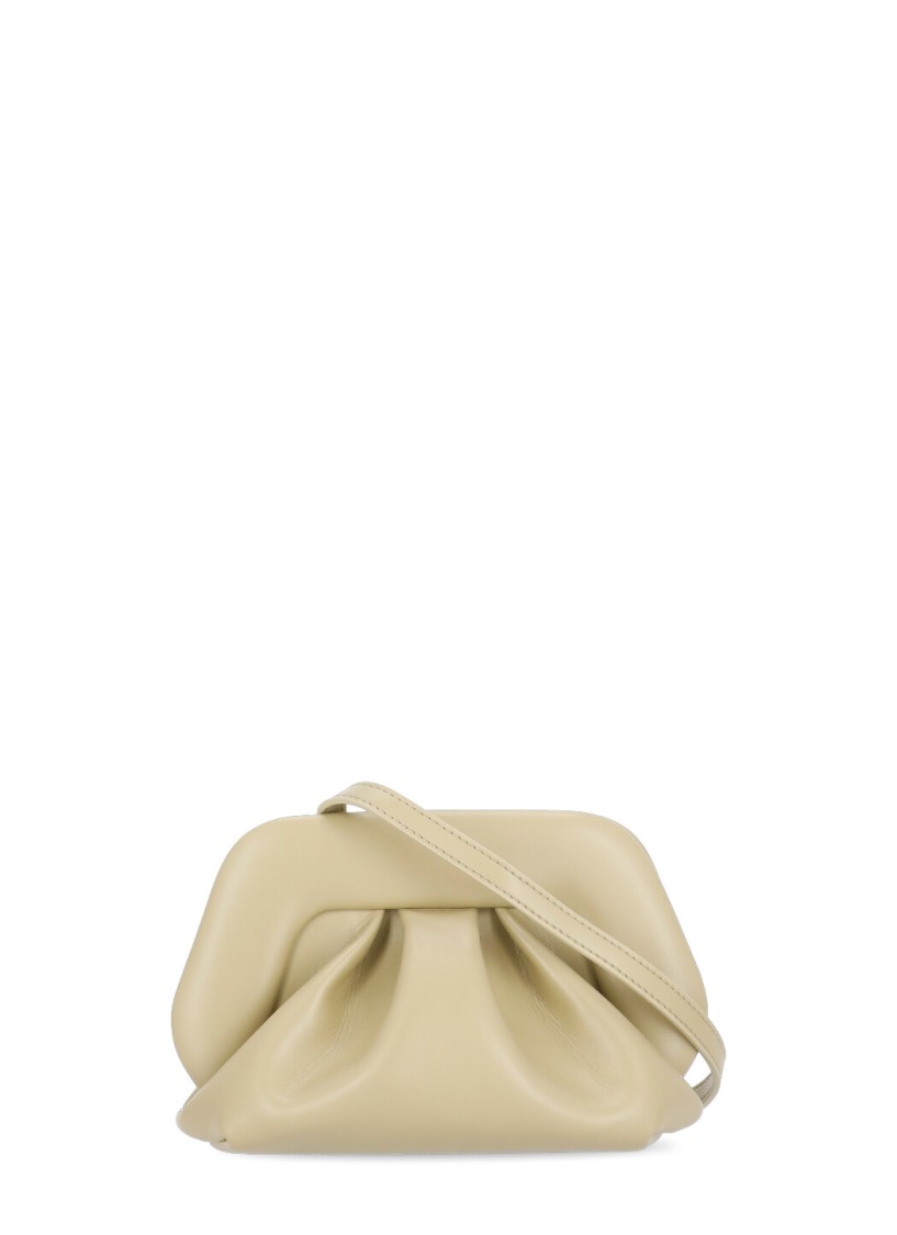 Themoirè Green Vegan Leather Gea Vegan Clutch Bag In Green