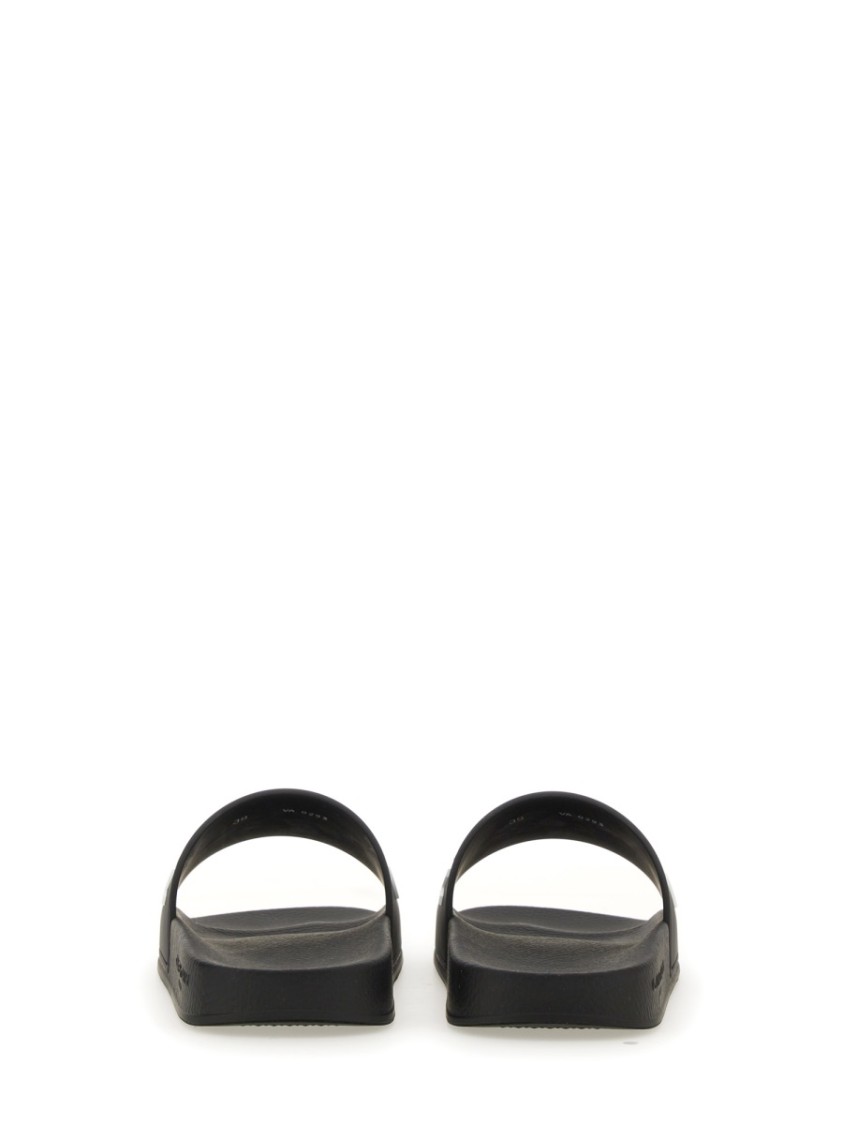 Givenchy 4g Leather-trimmed Embroidered Raffia Slides