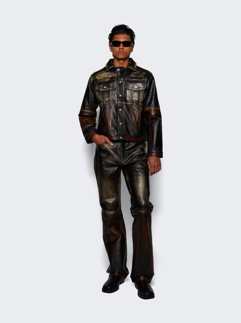 Who Decides War Studded Leather Trousers