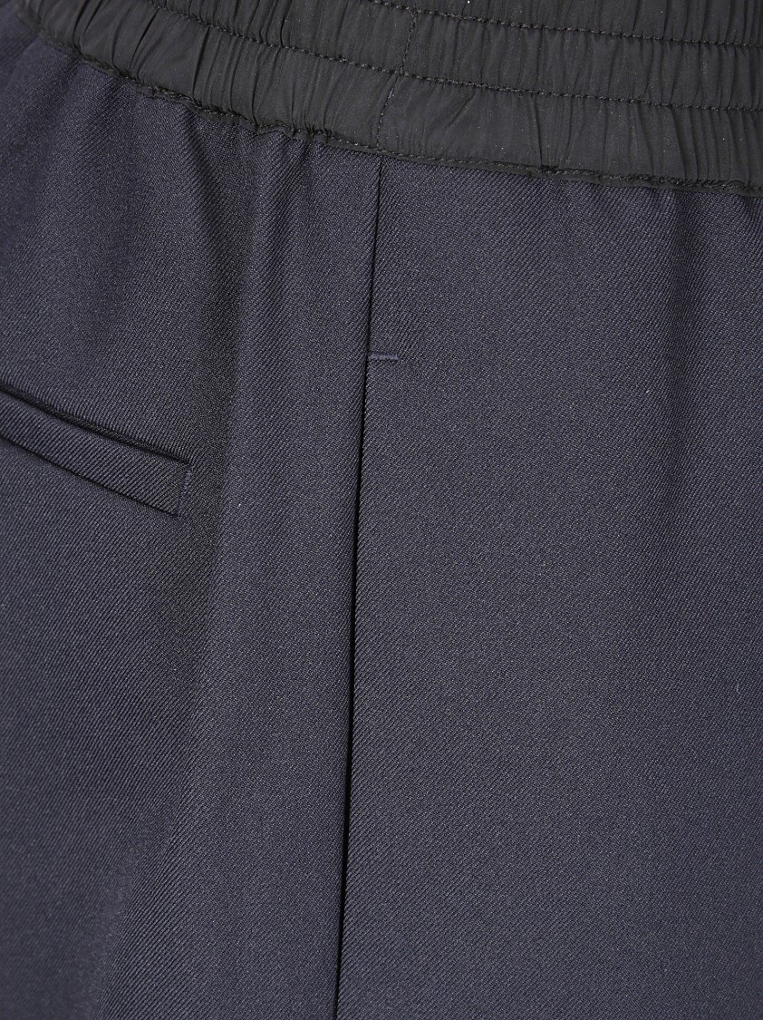 Studio Nicholson Oversized Bermuda Shorts With Elastic Waist In Blue