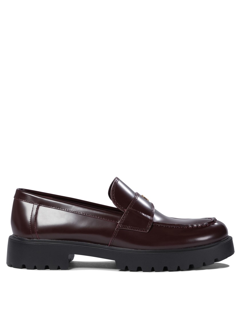 Tory Burch Glossy Finish Loafers Crafted In Black