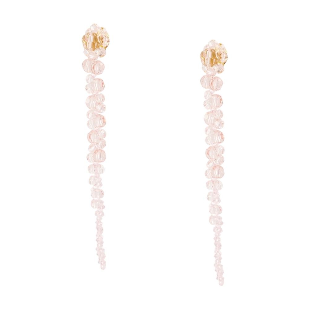 Simone Rocha Drip Earrings - Crystal - Pink In Pink