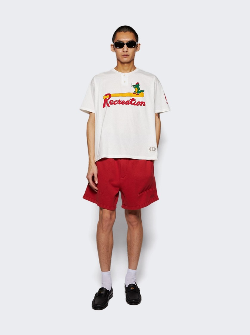 Bode Camper Track Shorts In Red
