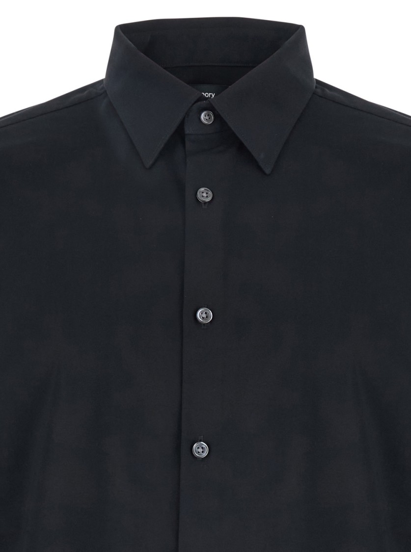 THEORY THEORY BLACK 'SYLVAIN' BUTTON-UP SHIRT