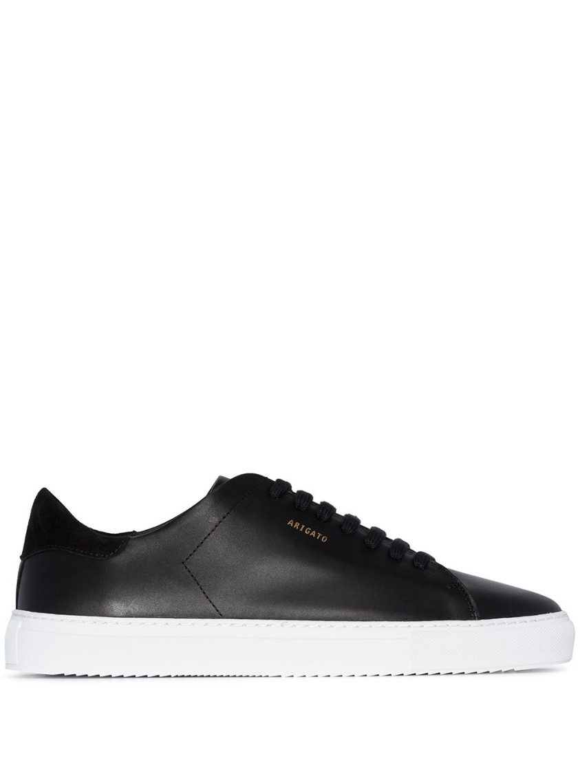 Axel Arigato Clean 90 Smooth Leather Sneakers In Black