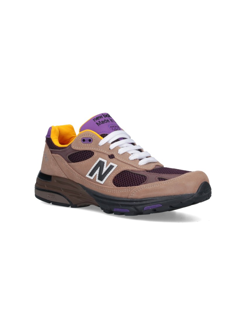 New Balance 993 Sneakers In Brown Suede Round Toe