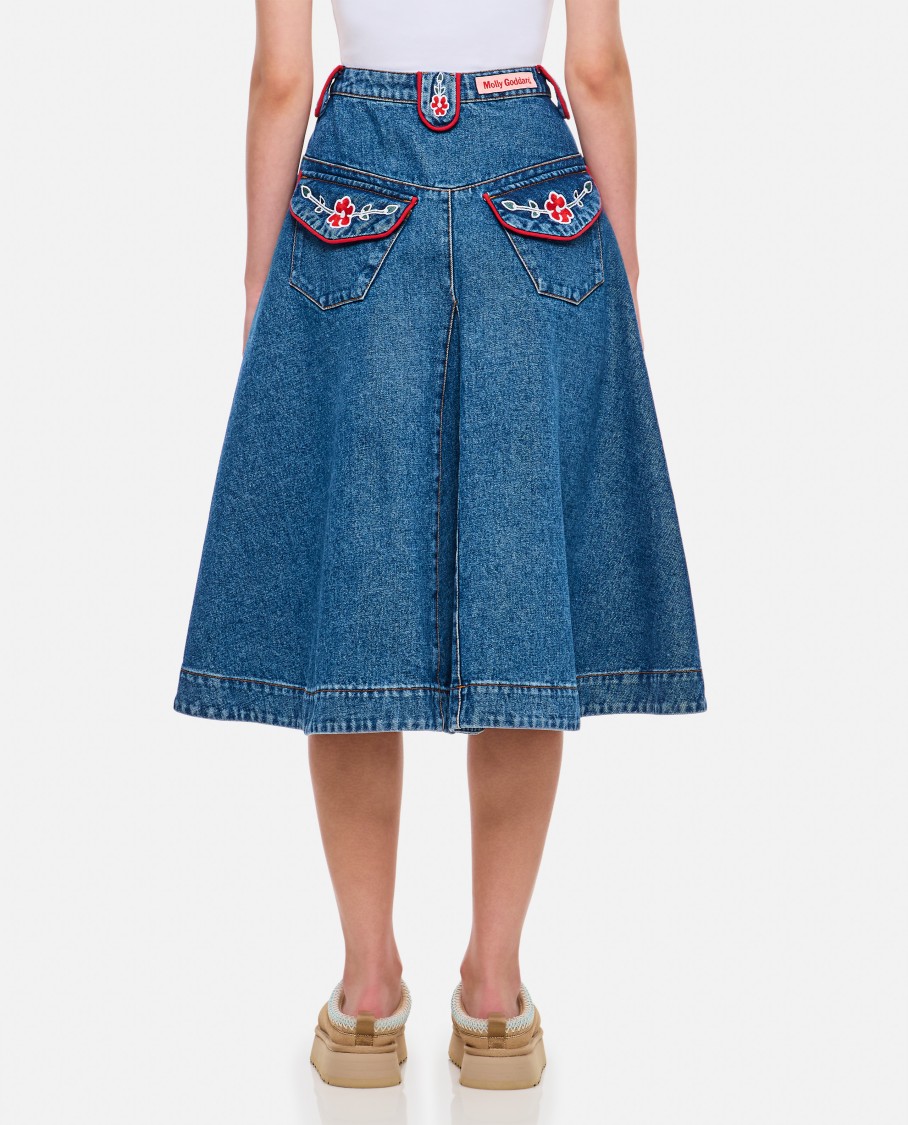 Molly Goddard Skirt Woman Color Blue In Blue