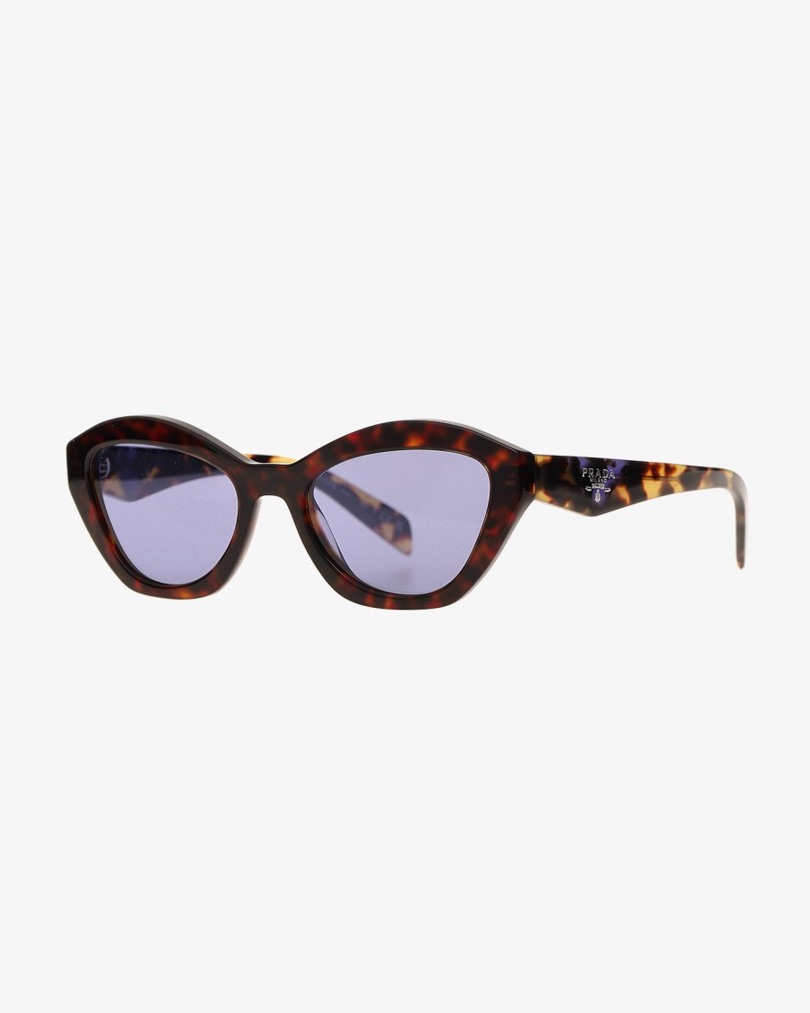Prada Acetate Cat-eye Sunglasses With Logo-embellished Temples