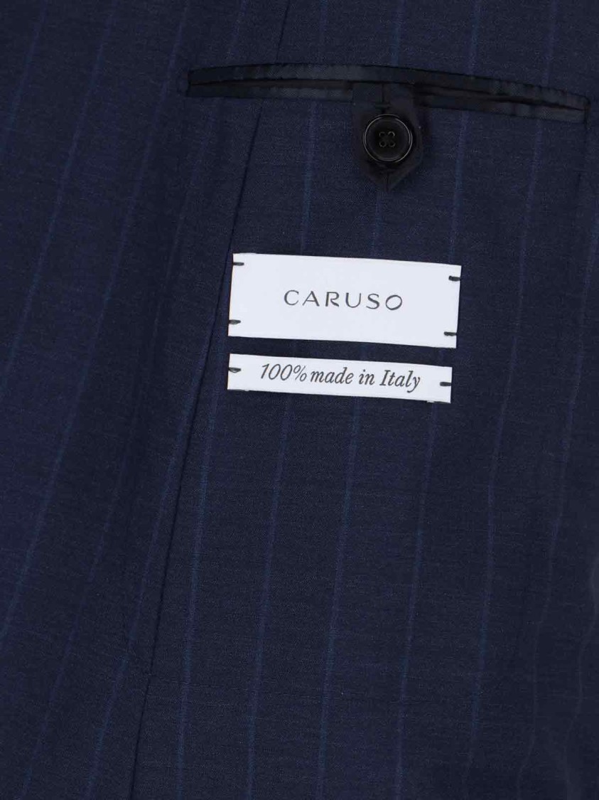 Caruso Double-breasted Complete In Blue