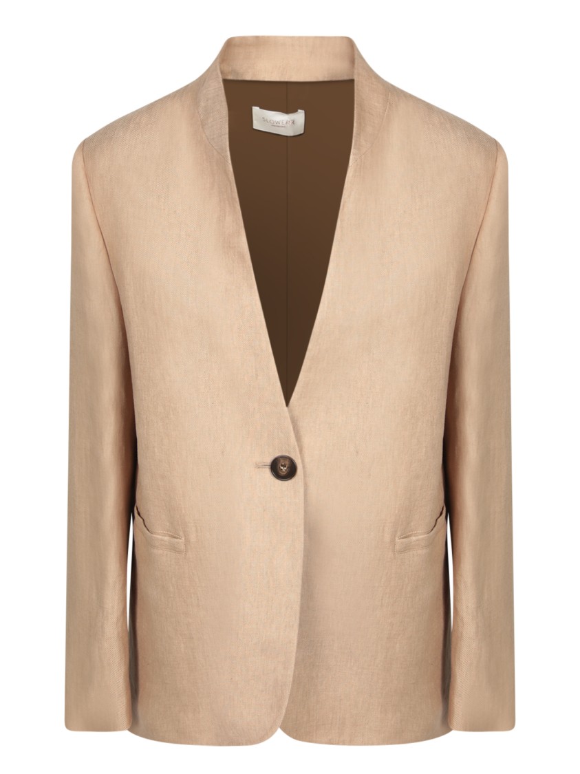 Incotex Dark Beige Pure Linen Jacket