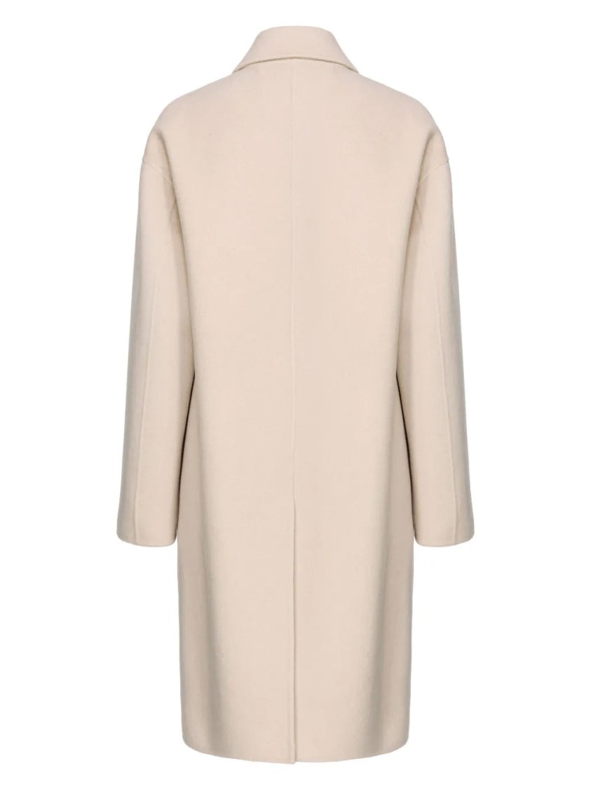 Pinko Cacciavite Wool Coat In Brown