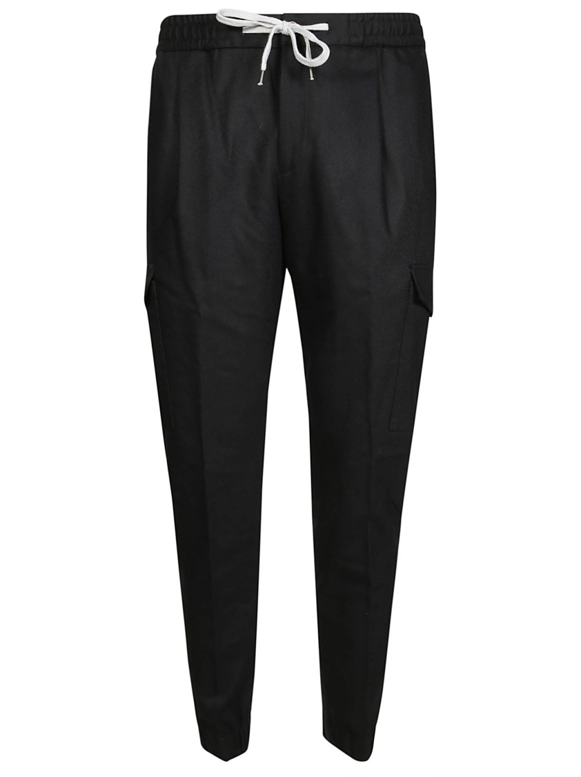 Pt01 Relaxed-fit Soft Cargo Joggers In Black