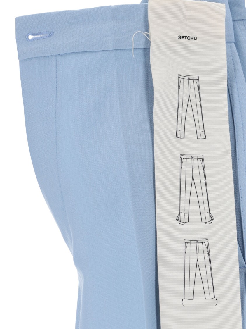パンツ Setchu Light Blue Wool Blend Chino Pants Setchu Light Blue Wool Blend Chino Pants Straight | THE LIST