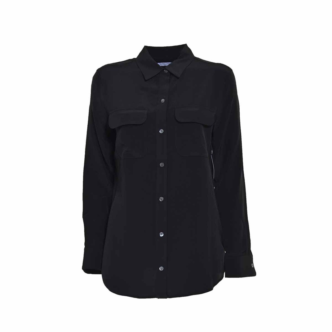 Equipment Slim Signature Pure Silk Shirt - Black