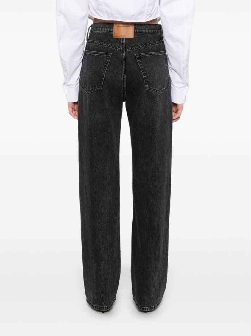 ALEXANDER WANG ALEXANDER WANG GREY RELAXED FIT STRAIGHT LEG JEANS