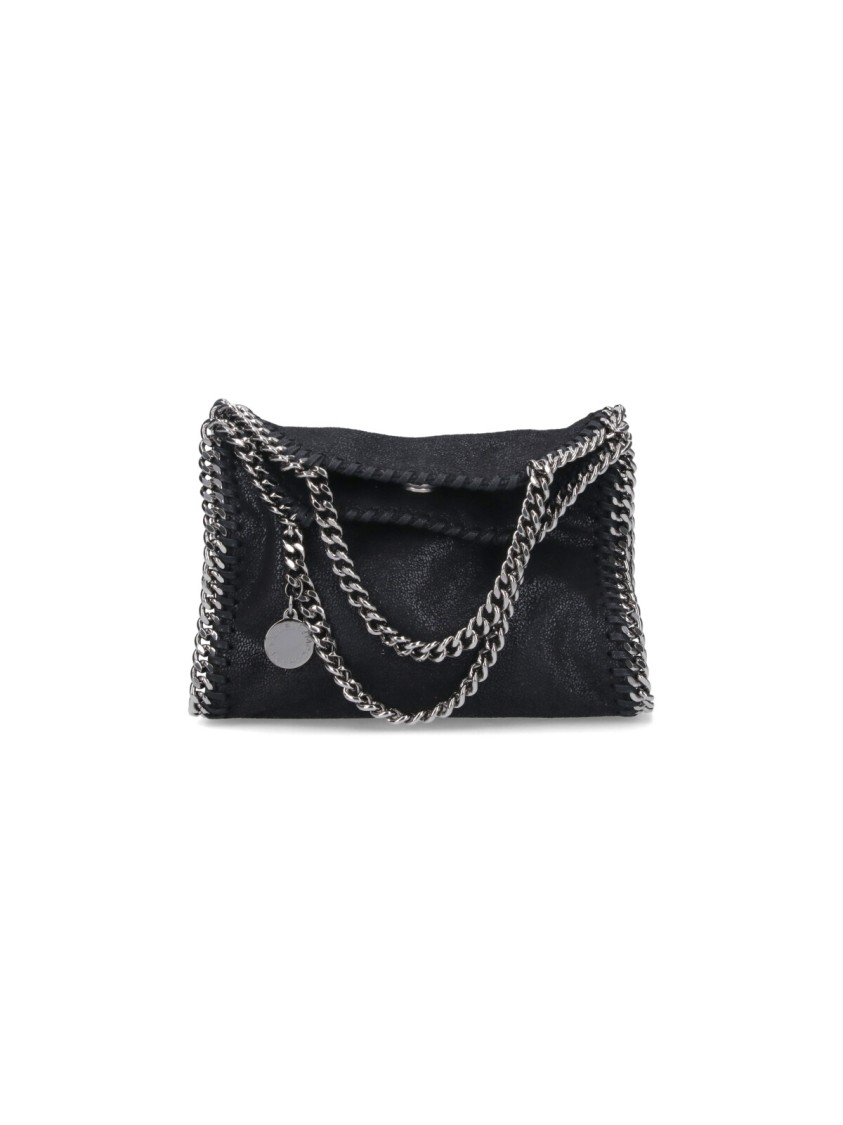 Stella Mccartney Compact Black Bag With Chain-link Strap