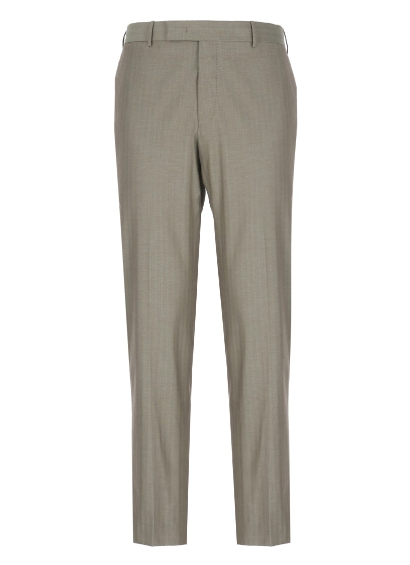 Pt Torino Superslim Trousers In Cotton And Silk