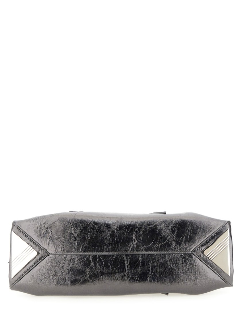 Attico Small La Passeggiata Shoulder Bag In Gray