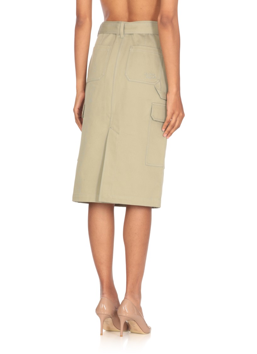 Maison Kitsuné Cotton Skirt In Green