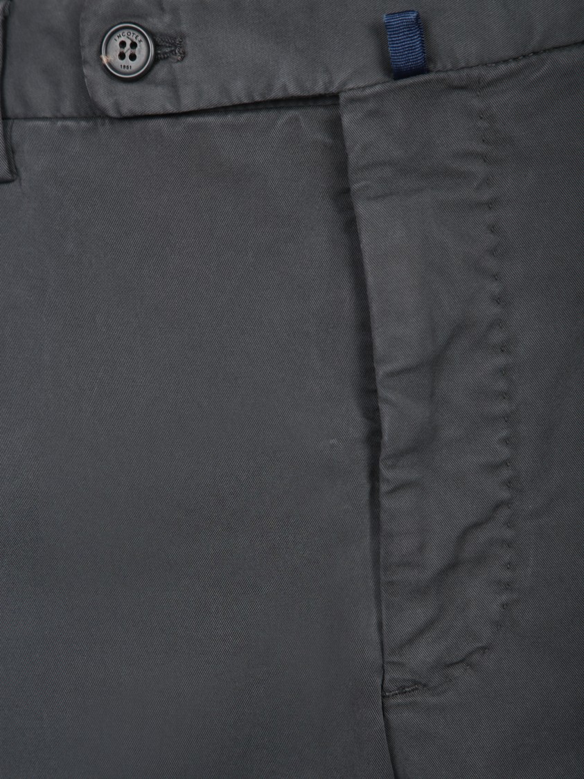 Incotex Tailored Grey Trousers With Classic Button Closure In Gray