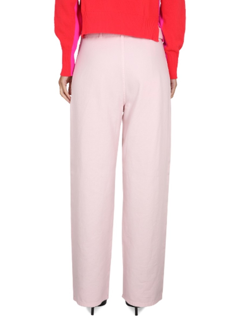 Shop Philosophy Di Lorenzo Serafini Relaxed High-waisted Denim Pants With Pleats