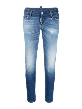 デニム・ジーパン Dsquared2 Black Mid-Rise Cropped Twiggy Jeans Dsquared2 Black Mid-Rise Cropped Twiggy Jeans | THE LIST