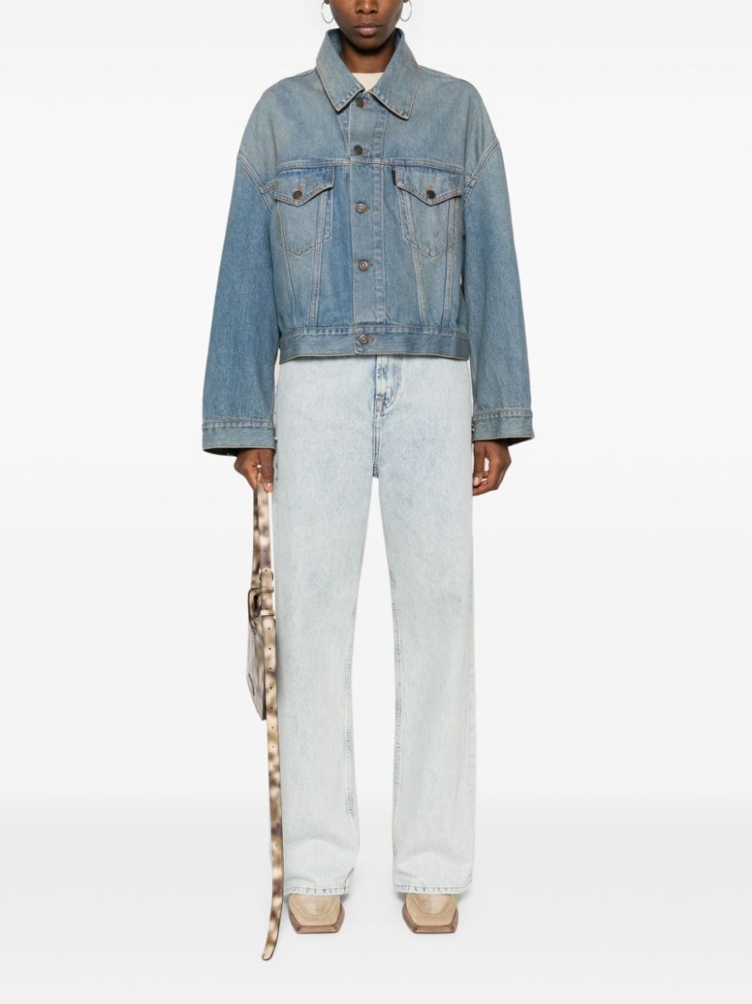 Haikure Washed Denim Jacket In Blue