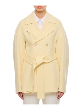 Sportmax Abate' Milk Virgin Wool Dressing Gown Coat | THE LIST Sportmax Abate' Milk Virgin Wool Dressing Gown Coat | THE LIST