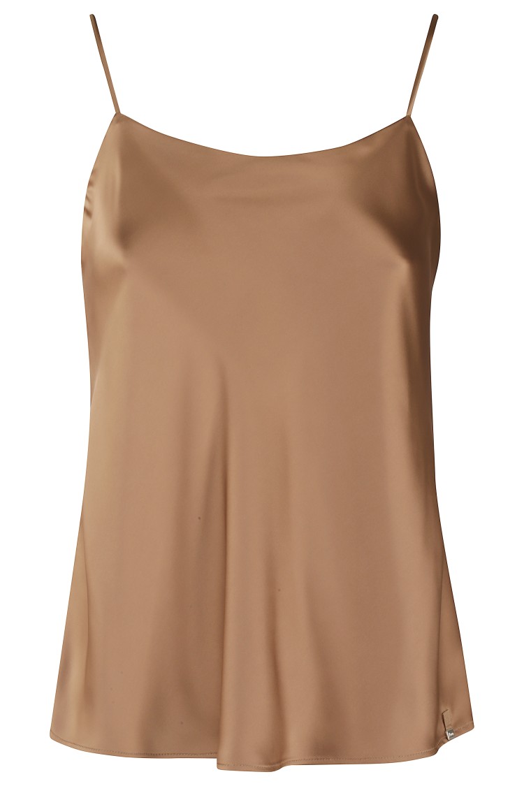 Herno Straight Neckline Satin Finish Top