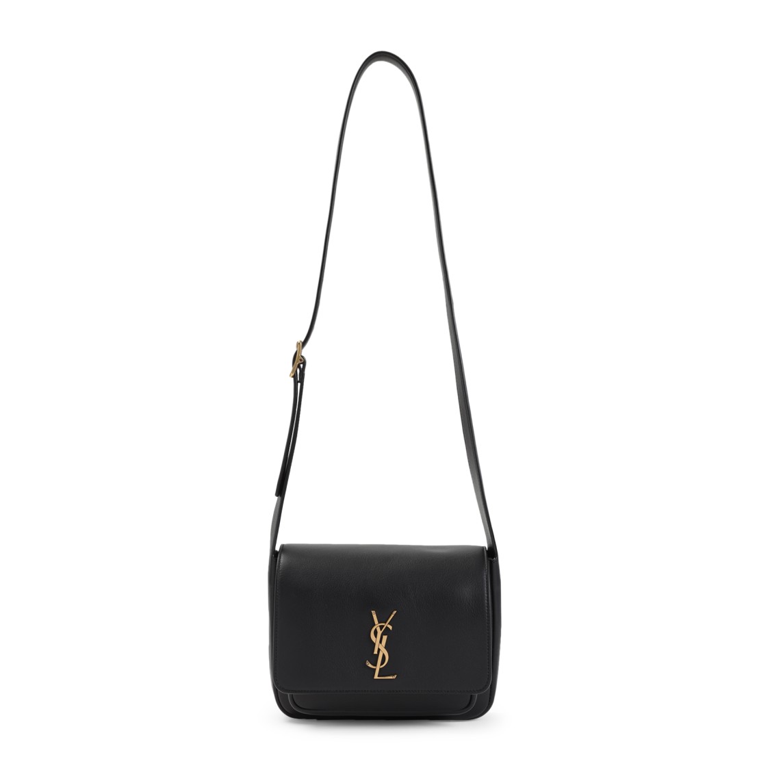 Saint Laurent Black Nappa Leather Ysl New Niki Shoulder Bag In Black