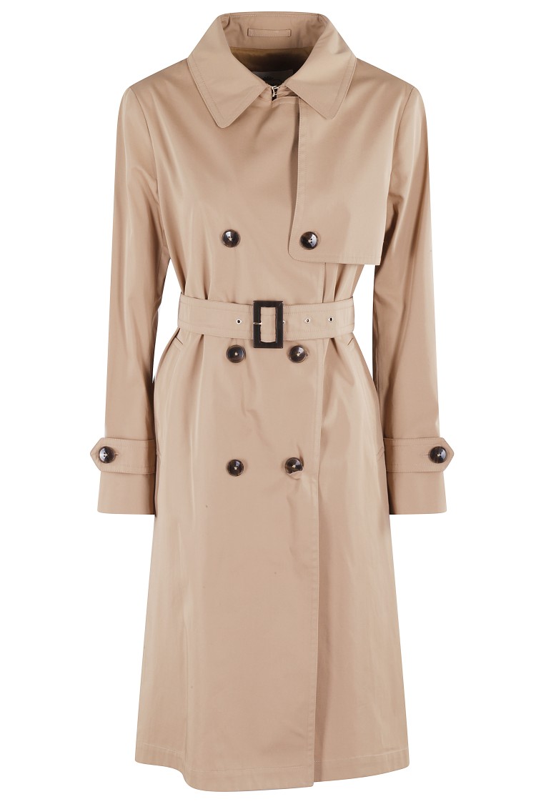 Herno Classic Double-breasted Cotton Trench Coat In Brown