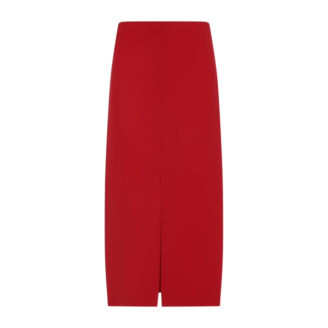 Carven Red Tailored Skirt With Subtle Back Slit In Red