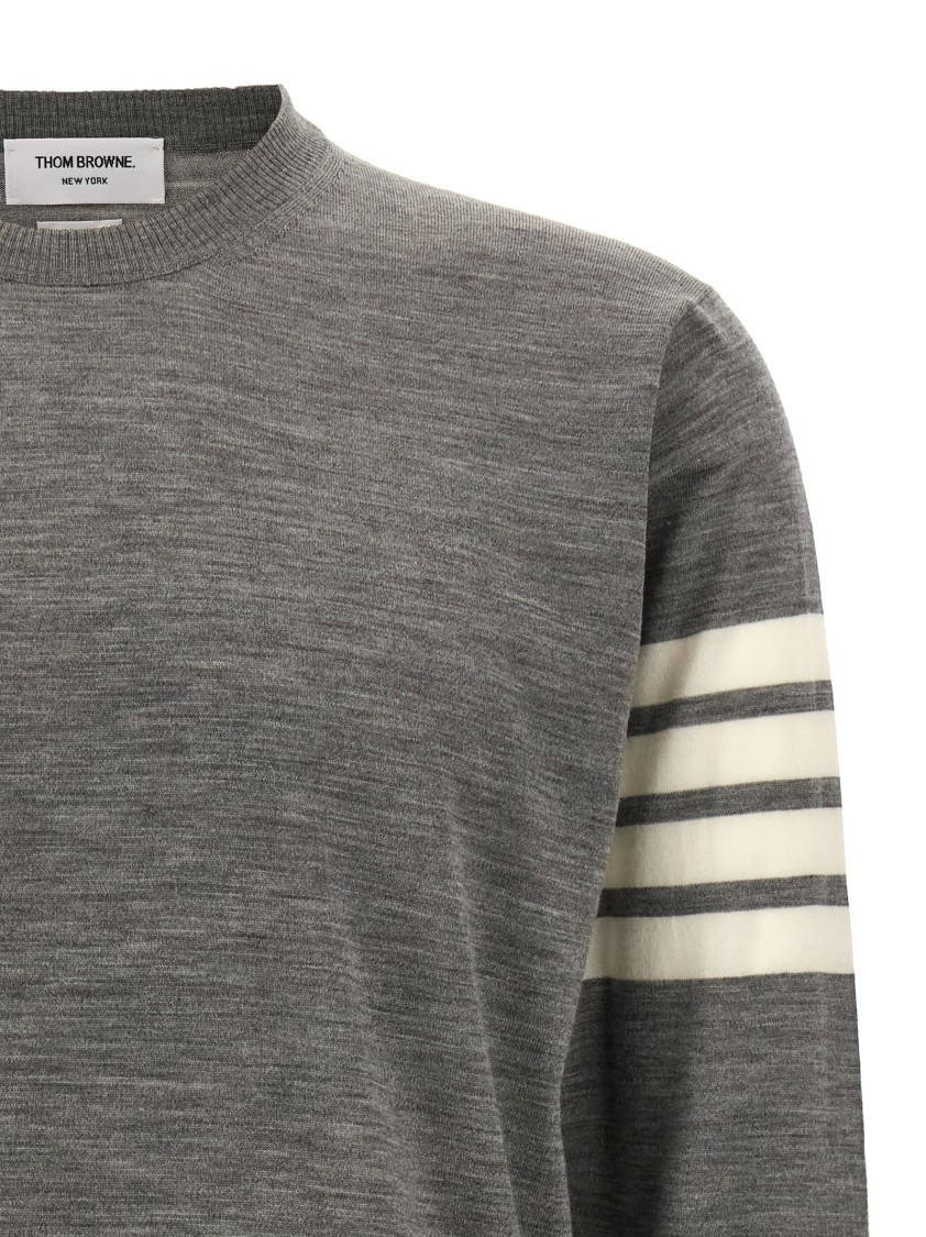 Thom Browne 4 Bar Sweaters And Cardigans In Gray