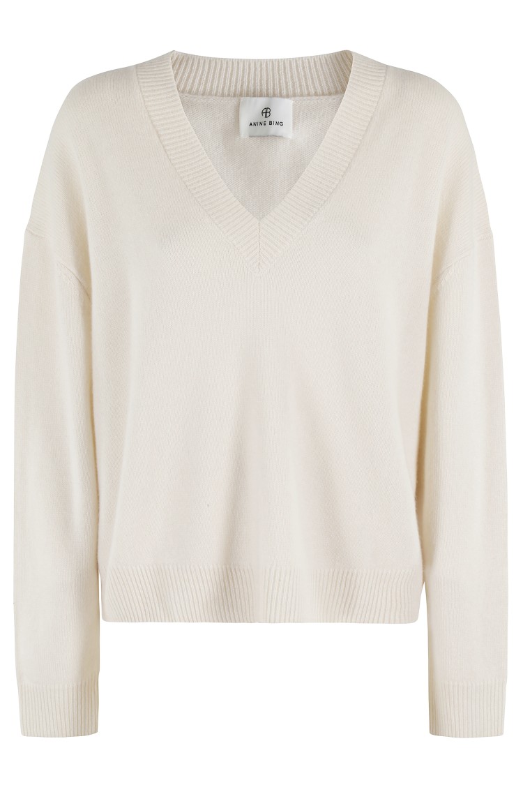 Shop Anine Bing Lee Sweater In White