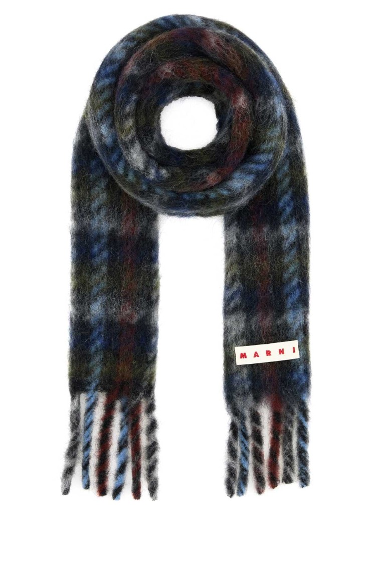Marni Sciarpa In Misto Mohair Multicolor Uomo In Multi
