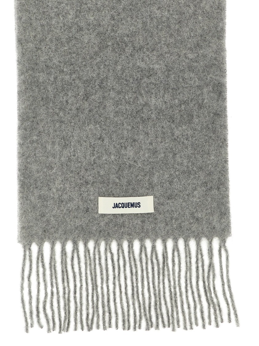 Jacquemus L'echarpe Carro' Scarf In Gray