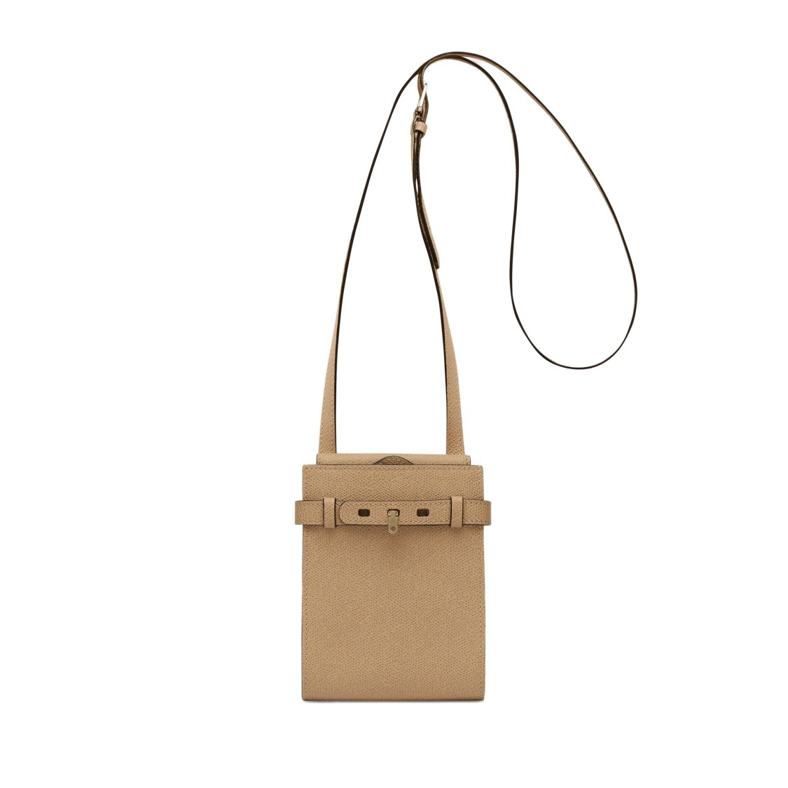 Valextra Brera B-tracollina Slim Crossb In Neutral