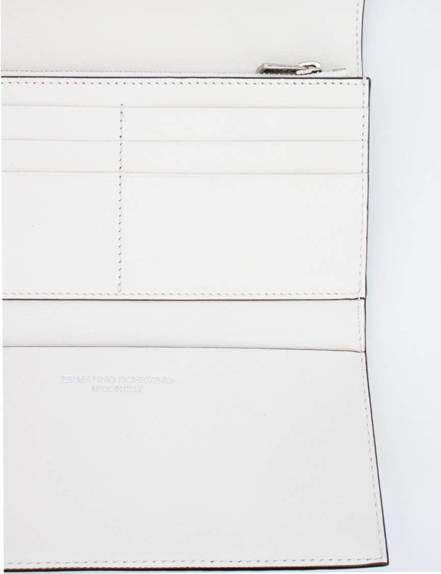 ERMANNO SCERVINO ERMANNO SCERVINO CALF LEATHER WALLET WITH DETACHABLE SHOULDER STRAP