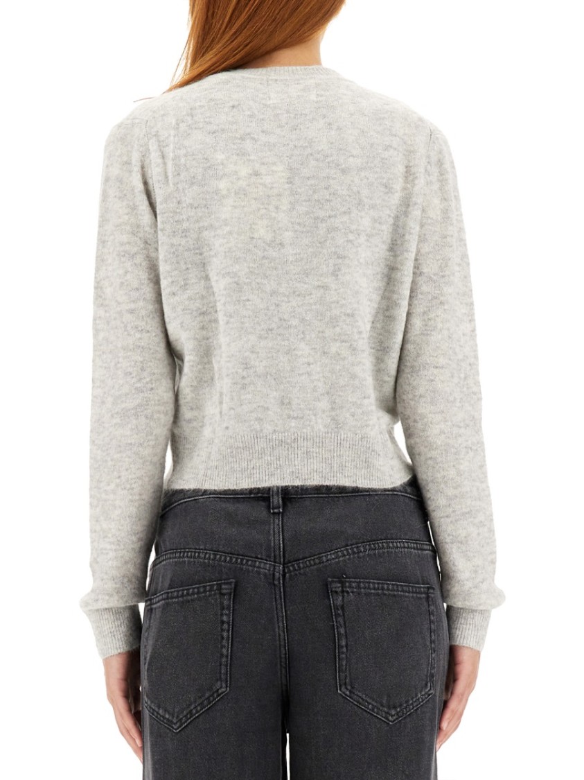 Isabel Marant Étoile Buttoned Straight Hem Knitted Cardigan In Black