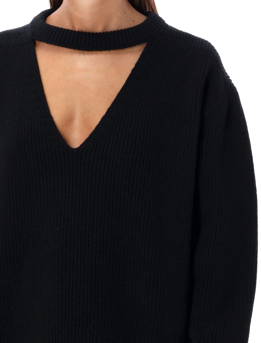 Rick Owens Eclipse V-neck Knit In Black