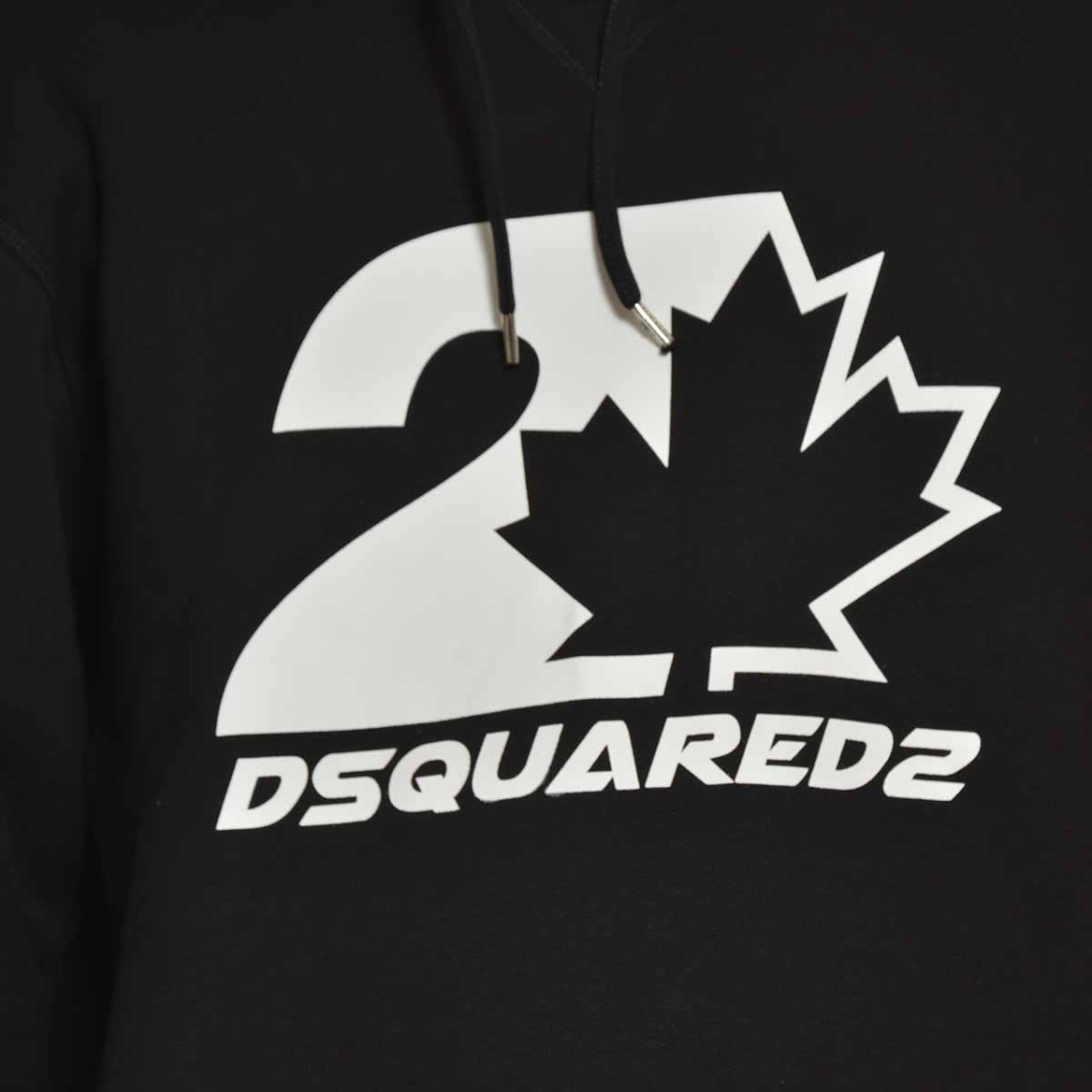 Dsquared2 Printed Hoodie In Black