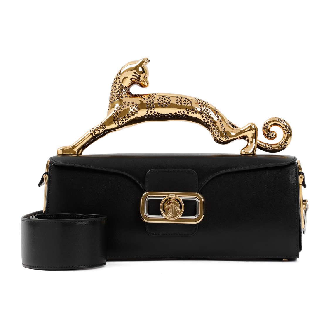 Shop Lanvin Pencil Cat Box Tote Bag