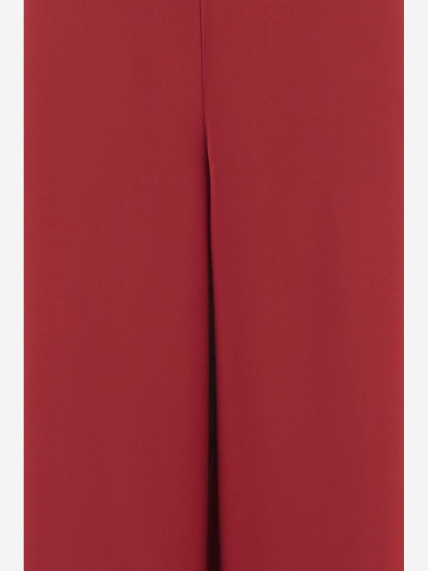 By Malene Birger Lucee Flared-leg Satin Trousers In Red
