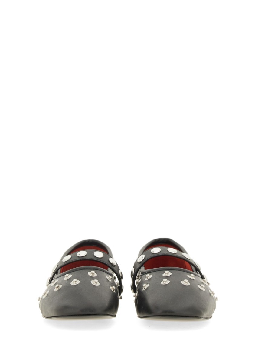 Stella Mccartney Ryder Vegan Embellished Mary Jane Ballerina Flats In Black