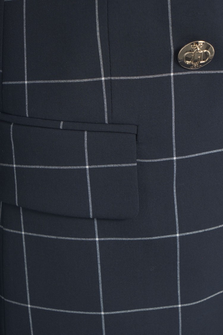 LIU •JO LIU JO DOUBLE-BREASTED BLAZER WITH PEAKED LAPELS