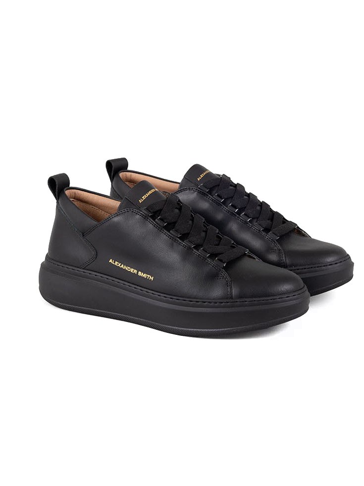 Alexander Smith Black Trainers With Cushioned Sole In Black