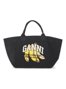 トートバッグ Ganni Bou Mini Flower Purse - Ganni - Satin - Black Black Black Satin Mini GANNI Bou Bag | GANNI US