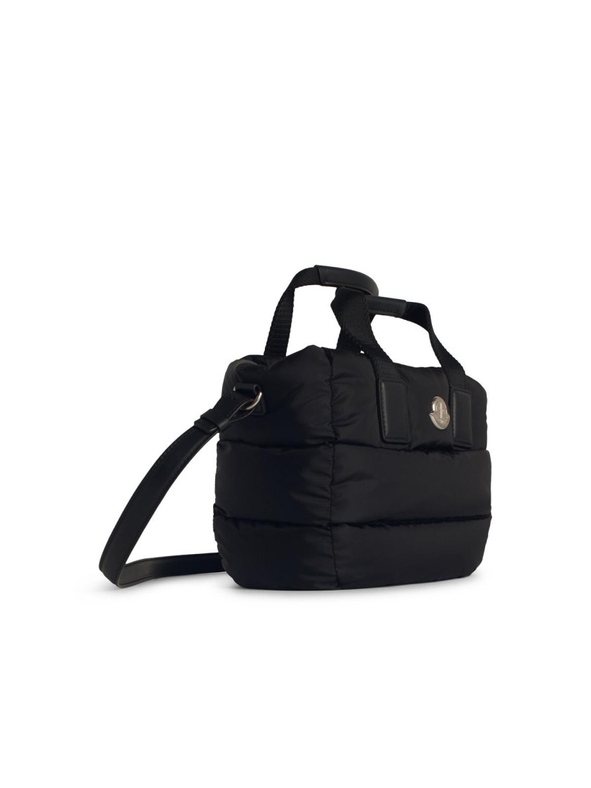 Moncler Small 'caradoc' Black Nylon Bag In Black