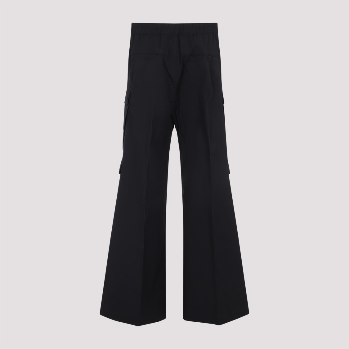 RICK OWENS RICK OWENS BLACK COTTON CARGOBELAS PANTS